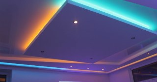 Натяжной потолок с подсветкой Чебаркуль, цена от 2090 руб.
